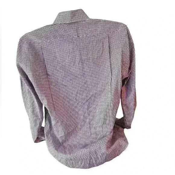 Peter Millar Men's Classic-Fit Long Sleeve Plaid Dress Shirt Pink Blue Plaid LAR - Picture 7 of 7